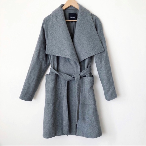 Madewell Jackets & Blazers - NWOT Madewell Delancy Blanket Wrap Wool Blend Coat